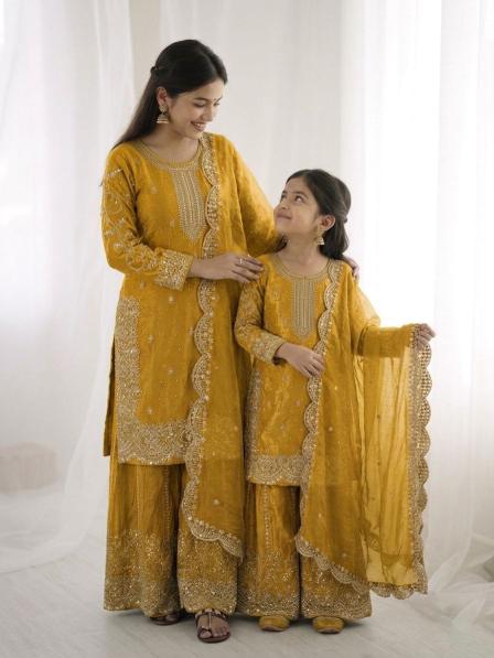 Kids Ethnic Wear Fendy Silk Yellow Wholesale kids wear showroom in Delhi